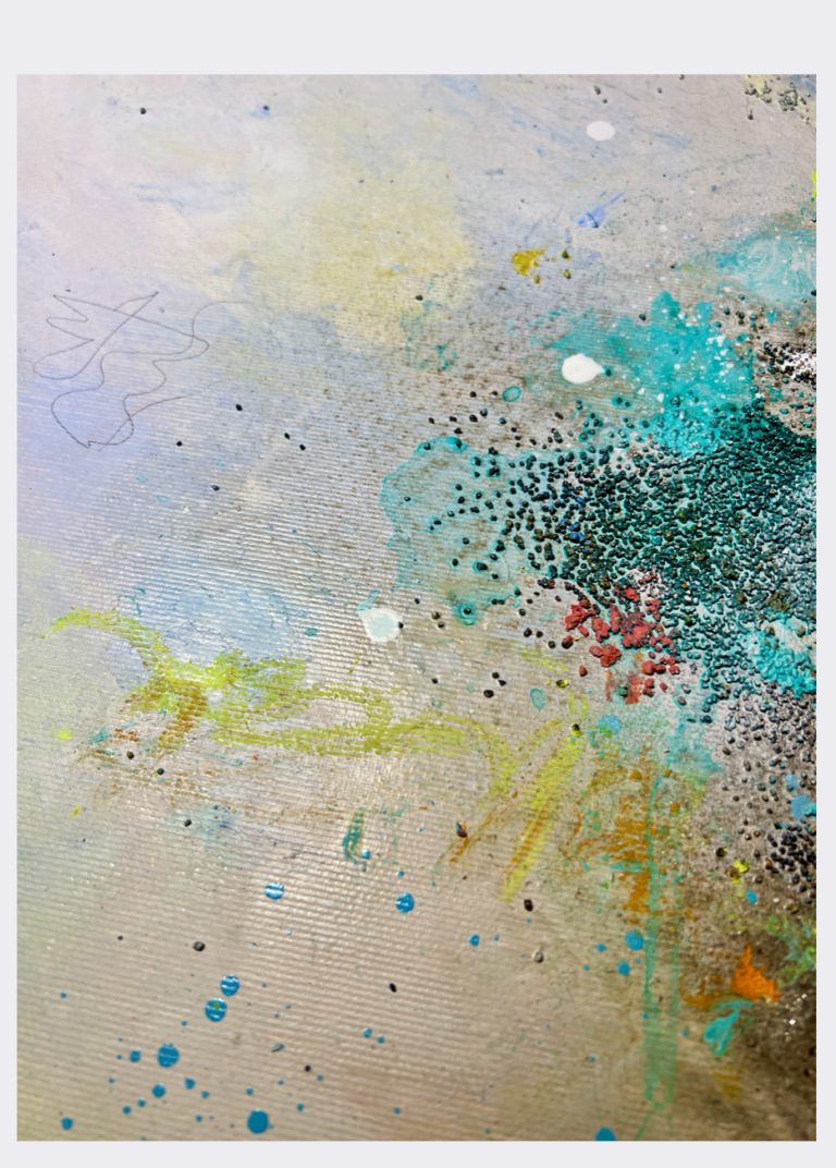 THE HERO WITH A 1000 FACES 100x100cm DETAIL