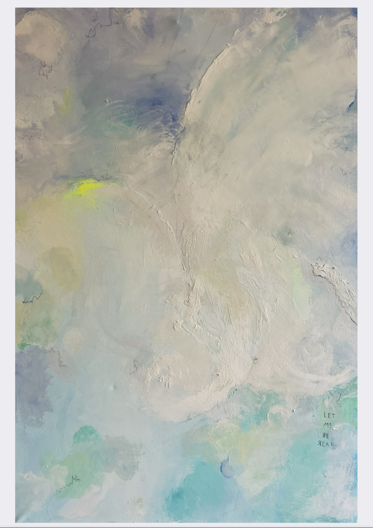 LET ME BE REAL 100x70cm detail