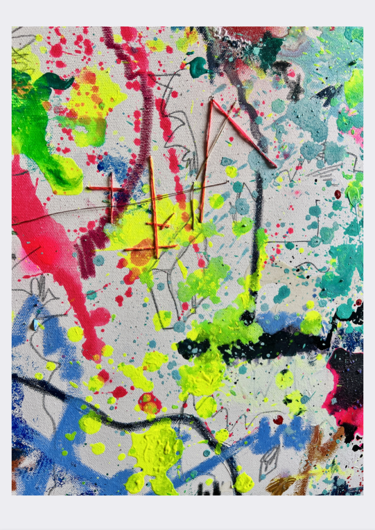 PEOPLE EAT TOGETHER BUT CRY ALONE 100x80cm DETAIL