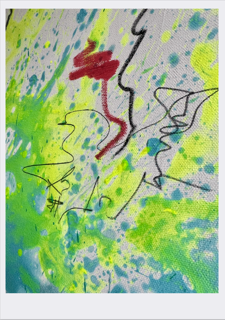 PEOPLE EAT TOGETHER BUT CRY ALONE 100x80cm DETAIL