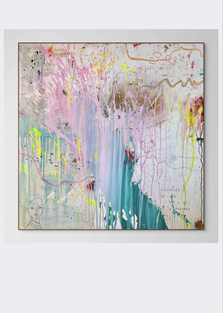 REMINDER NO ONE HAS IT ALL TOGETHER 100x100cm