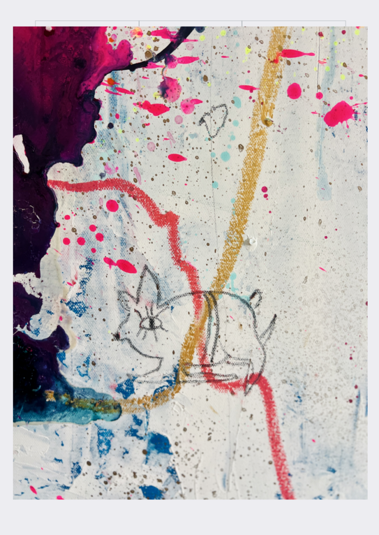 WAITING HURTS FORGETTING TOO BUT 100x100cm Detail