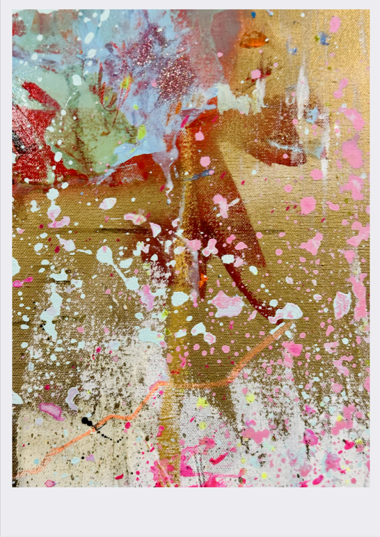 WAITING HURTS FORGETTING TOO BUT 100x100cm Detail