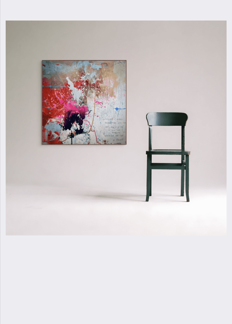 WAITING HURTS FORGETTING TOO BUT 100x100cm